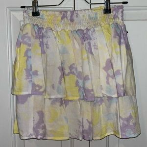 Tie dye ruffled skirt